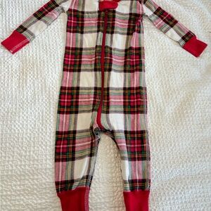 Hanna Andersson Holiday Plaid Kids One Piece Pajama